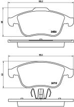 BREMBO FRENOS P68047 - PASTILLA DE FRENO