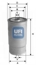 Filtros ufi 2446000 - FILTRO COMBUSTIBLE