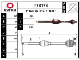 Transmisiones MET145 - TRANSMISION MERCEDES CLASE A/B