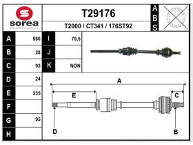 Transmisiones CT341 - TRANSMISION DCHA. CITROEN C5 II