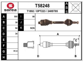 Transmisiones OPT223 - TRANSMISION DCHA.OPEL ASTRA H