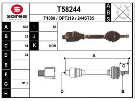 Transmisiones OPT219 - TRANSMISION DCHA.OPEL ASTRA H