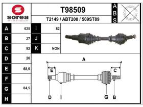 Transmisiones ABT200 - TRANSMISION IZQ.JAGUAR X-TYPE