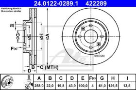 ATE 422289 - DISCO FRENO DACIA LOGAN II LIMOUSIN