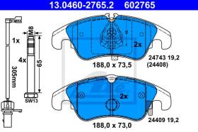 ATE 602765 - PASTILLA FRENO AUDI A6(4G2/C7)LIMOU