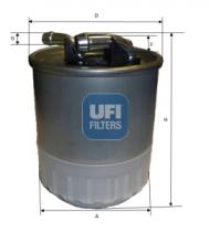 Filtros ufi 2410700 - FILTRO COMBUSTIBLE MERCEDES