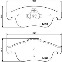 BREMBO FRENOS P68050 - PASTILLA DE FRENO