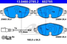 ATE 602785 - PASTILLA FRENO DELANTERA AUDI A3/A3