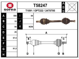 Transmisiones OPT222 - TRANSMISION IZQ.OPEL  33/25