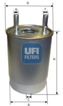 Filtros ufi 2411300 - FILTRO COMBUSTIBLE