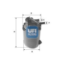 Filtros ufi 2409500 - FILTRO COMBUSTIBLE